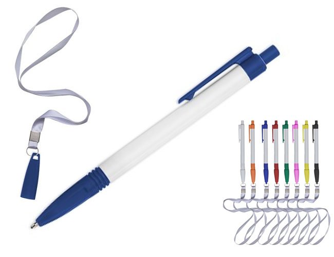Caneta Plstica Com Cordo Personalizada