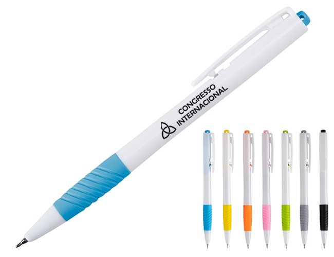 Caneta Plstica - ponta 0.8 mm Personalizada