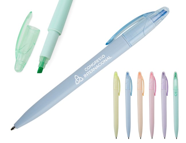 Caneta Plstica Marca Texto Personalizada