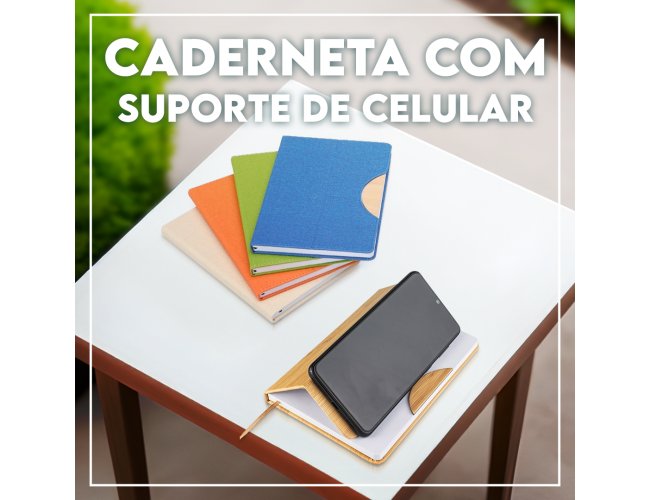 Caderneta com Suporte de Celular