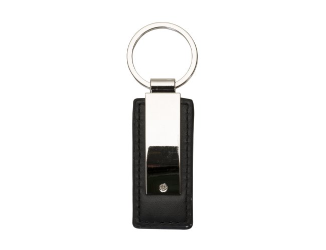 Chaveiro Metal com Couro Personalizado