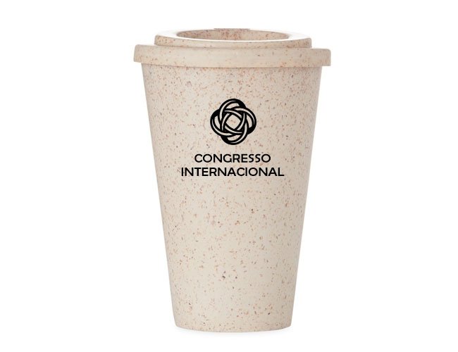 Copo Fibra de Madeira 400ml Personalizado