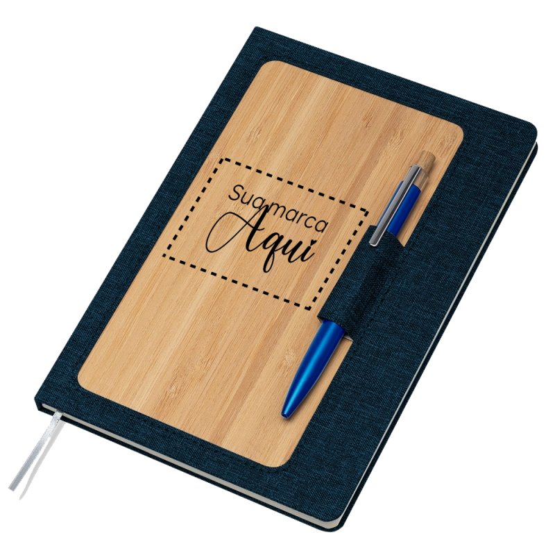 Caderneta em Bambu Personalizada