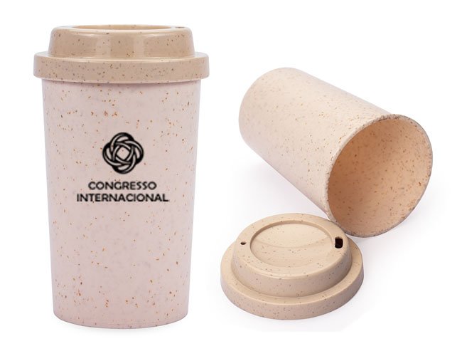 Copo Fibra de Arroz 350ml Personalizado