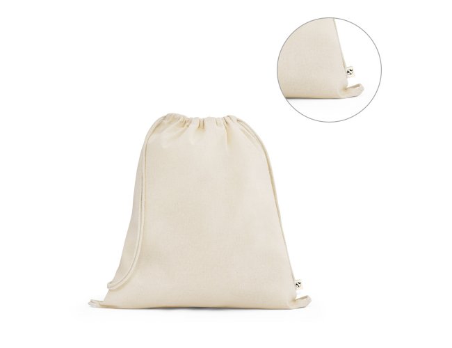Sacola tipo mochila 100% algod�o org�nico