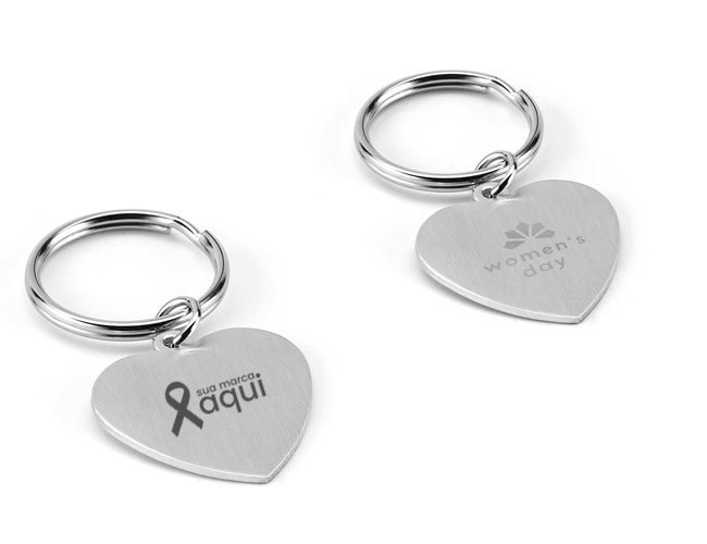 BEAT. Chaveiro corao em alumnio Personalizado