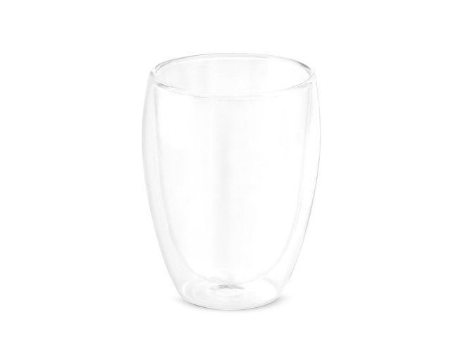 Copo em vidro borossilicato com parede dupla, isolada a ar 350 mL Personalizado