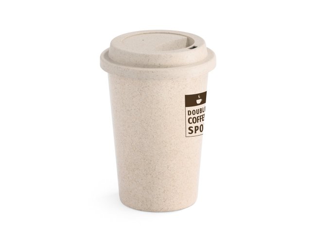 Copo ecológico para café viagem em fibra de bambu promocional personalizado - ca05