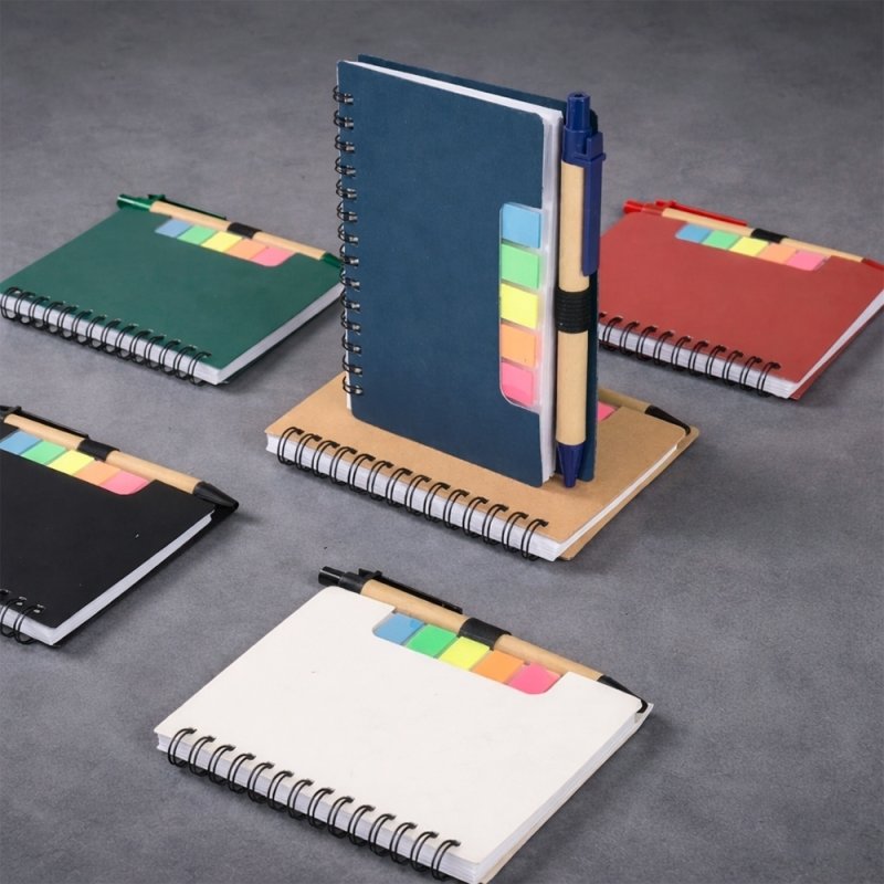 Bloco de Anota��es com Autoadesivos e Caneta Personalizada