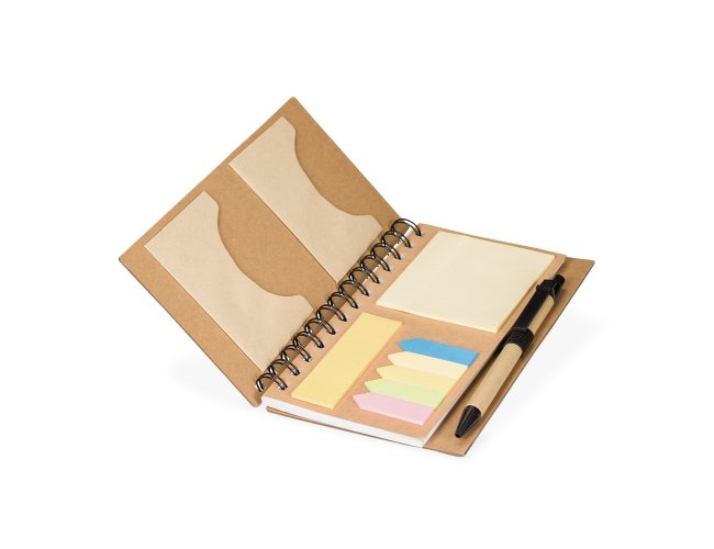 Caderno Ecolgico com Autoadesivos e Caneta Personalizada