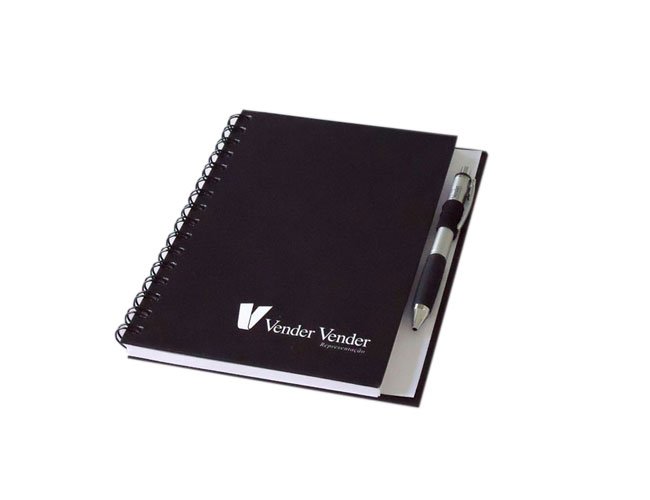 Caderno personalizados com suporte para caneta - cd01
