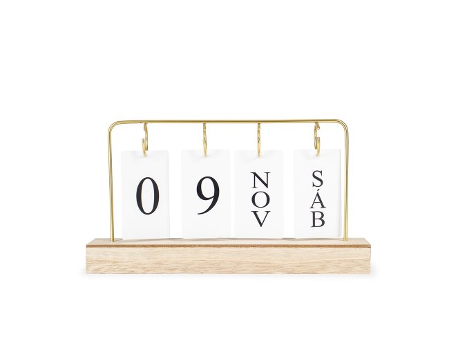 Calendrio Permanente MDF com Ala de Ferro Personalizado