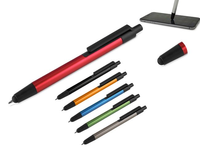 caneta metal com ponteira touch para tablet personalizada - cm56