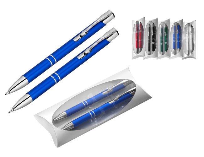 conjunto caneta e lapiseira em metal personalizado - as03
