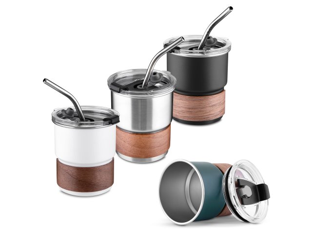 Copo Inox com Canudo 250ml Personalizado