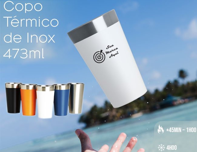 Copo Trmico de Inox 473ml Personalizado