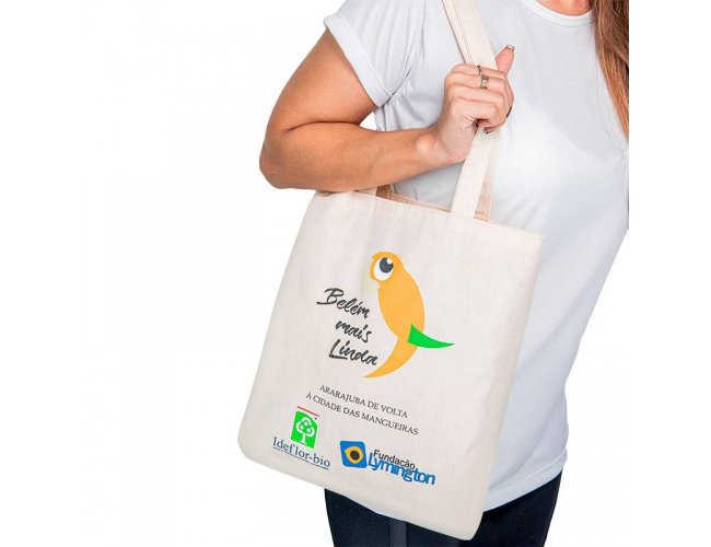 Ecobag Envelope em Sarja ecolgica 100% algodo (cr)