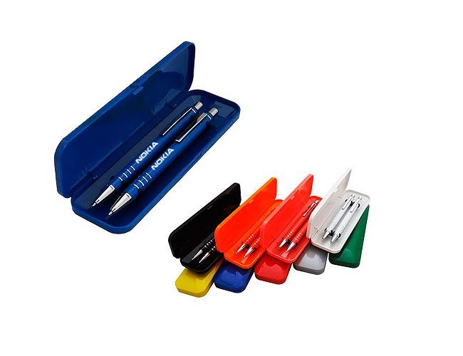 conjunto caneta e lapiseira personalizada, canetas e lapiseiras para brindes, estojo