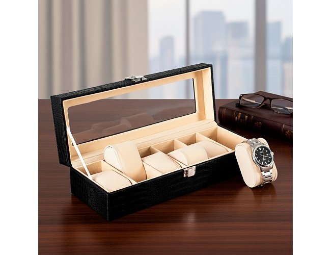 Porta-Relgios com 6 Divisrias Personalizado