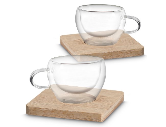 Conjunto de Xícaras de Vidro Borossilicato Personalizado